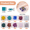 200Pcs 10 Styles 2-Hole Mixed Styles Glass Seed Beads SEED-TA0001-30-3