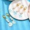 Flat Round AB Color Plated Capiz Shell Pendant Decorations HJEW-JM03071-5