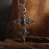 Gothic Alloy Skeleton Cross Pendant Necklaces for Men FS-WG0F70E-01-1