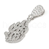 Brass Micro Pave Cubic Zirconia Pendants KK-R224-11P-2