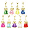 Angel Handmade Glass Seed Beaded & Acrylic Pendants Decorations HJEW-MZ00270-2