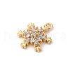 Brass Pave Clear Cubic Zirconia Charms KK-V016-03G-2
