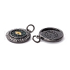 Brass Micro Pave Green Cubic Zirconia Pendants ZIRC-Z019-24B-NR-3