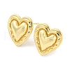 Rack Plating Brass Heart Stud Earrings for Women EJEW-F326-22G-1