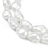 Electroplate Porcelain Imitation Pearl Beads Strands BSHE-Z009-08-4