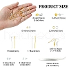 Gold and Silver Mixed Material Earring Findings Sets DIY-YW0009-60-3