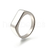 304 Stainless Steel Rectangle Finger Rings for Women RJEW-B120-01P-2