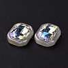 Rainbow Iridescent Plating Acrylic Cabochons X-OACR-E011-08-4