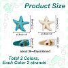 ARRICRAFT 4 strands 2 colors Synthetic Turquoise Beads Strands TURQ-AR0001-44-2