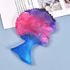 Afro Female Silhouette Silicone Resin Statue Molds DIY-L021-69-6