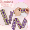 10 Yards Polyester Ribbon with Paillettes OCOR-WH0082-202B-4