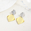 Brass Dangle Stud Earrings EJEW-S262-01GP-1