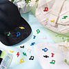 AHADERMAKER 72Pcs 18 Styles  Musical Note & Lightning Bolt Cartoon Embroidery Thread Embroidery Ornaments Accessories DIY-GA0006-58-4