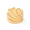 Ion Plating(IP) 304 Stainless Steel Open Cuff Rings RJEW-S418-04G-2
