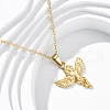 304 Stainless Steel Cupid Pendant Necklaces NJEW-H059-31G-1