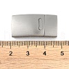 Tarnish Resistant 316 Stainless Steel Magnetic Clasps with Glue-in Ends STAS-Q211-45-01-3