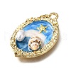 Alloy Enamel Pendants ENAM-K076-18G-2