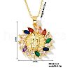 Brass Cubic Zirconia Windmill Design Virgin Mary Pendant Exquisite Necklaces GQ0358-2-1