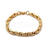 304 Stainless Steel Chain Bracelets BJEW-P351-01B-G-4
