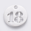 Non-Tarnish 304 Stainless Steel Pendants STAS-F233-18-P-1
