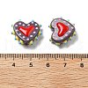 Handmade Lampwork Bumpy Beads Heart X-LAMP-V001-07A-4