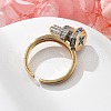 Brass Cuff Rings RJEW-D314-02G-3