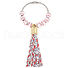Imitation Leather Tassel Pendant Decorations AJEW-WH20011-20D-1