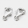 Anti-Tarnish Rhodium Plated 925 Sterling Silver Lobster Claw Clasps STER-O015-A-04-1