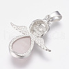 Natural Rose Quartz Pendants G-G651-E05-3