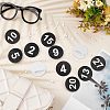 Custom Flat Round with Number ABS Plastic Brooches Set JEWB-WH0025-01-5