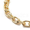 Brass Cable Chain Bracelet with Clear Cubic Zirconia Locking Carabiner for Men Women BJEW-JB08918-5