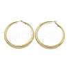 202 Stainless Steel Huggie Hoop Earrings with 304 Stainless Steel Pins for Women EJEW-M253-01C-G-1