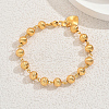 Brass Round Beads Link Bracelets for Women NG2159-5
