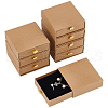 Kraft Paper Necklace Earring Storage Gift Drawer Boxes CON-WH0095-87B-1