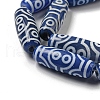 Blue Tibetan Style dZi Beads Strands TDZI-NH0001-B12-01-4