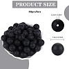 80Pcs Round Silicone Focal Beads SIL-SZ0001-24-15-2