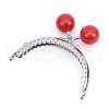 Iron Purse Frame Handle with Solid Color Acrylic Beads FIND-Q038P-D11-1