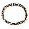 201 Stainless Steel Byzantine Chain Bracelets BJEW-B078-62EB-1