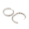 Brass with Cubic Zirconia Hoop Earrings EJEW-G363-14P-2