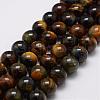 Natural Tiger Eye Bead Strands G-P230-07-4mm-1