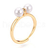 Brass Micro Pave Cubic Zirconia Adjustable Ring Settings KK-T076-07G-6