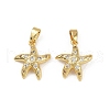 Brass Micro Pave Cubic Zirconia Pendants KK-C093-17A-G01-1