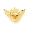 Rack Plating Brass Clear Cubic Zirconia Open Cuff Rings RJEW-S411-01G-07-3