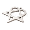 Non-Tarnish 304 Stainless Steel Pendants STAS-B054-07P-2