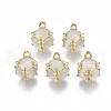 Creamy White Imitation Cat Eye Resin Charms KK-S364-159-2