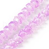 Transparent Glass Beads Strands LAMP-H061-01C-03-1