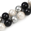 Faceted Round Shell Pearl Beads Strands BSHE-XCP0001-58A-2