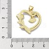 Brass Micro Pave Clear Cubic Zirconia Pendants KK-A221-27B-G-3