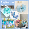 FINGERINSPIRE 2 Rolls 2 Styles Polyester Printed Wired Ribbon OCOR-FG0002-49-6