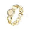 Clear Cubic Zirconia Ring Wrap Open Cuff Ring RJEW-N030-17-3